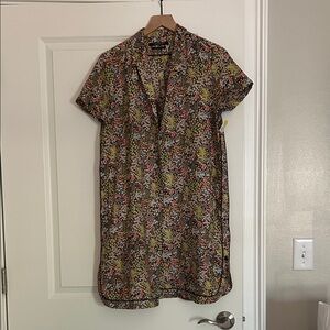 Scotch & Soda Black Floral Printed Shift Dress